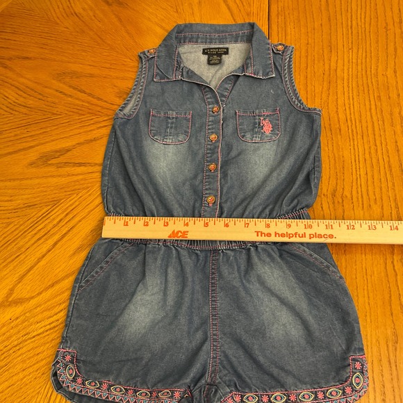 U. S. Polo Assn. Shortall jeans Girl Sz 6X Gently used - Picture 5 of 6